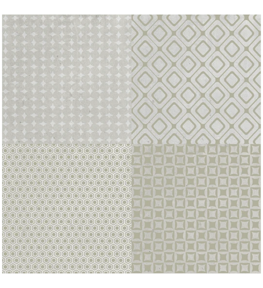 DecoHandy 30x30 cm Kendinden Yapışkanlı  Pvc Karo Mutfak Arası 4 Lü Karışık model  0,36m2 - Resim 2