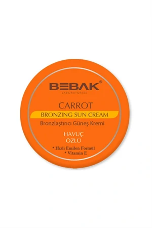 Bebak Havuç Özlü Güneş Bakım Kremi – Doğal Bronzluk Destekleyici, 100 ml - Resim 2