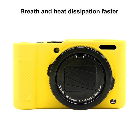 Panasonic Lumix LX10 Uyumlu Sarı Yumuşak Silikon Kamera Kılıfı - 6
