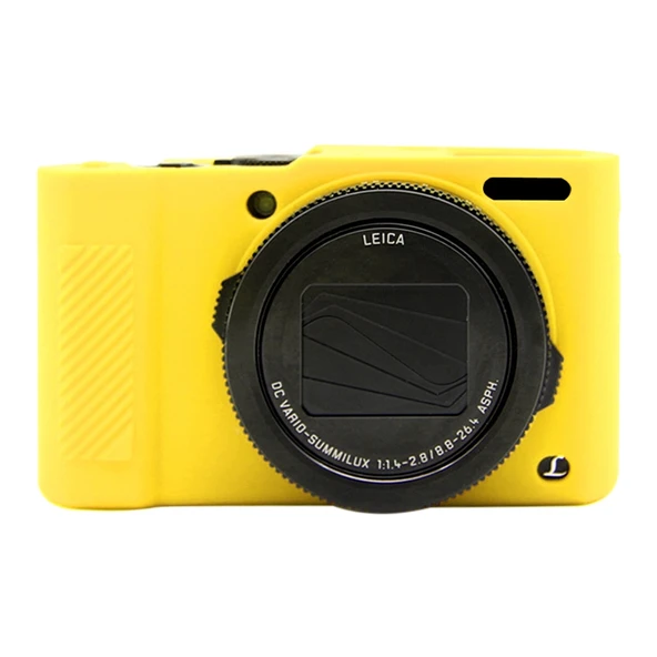 Panasonic Lumix LX10 Uyumlu Sarı Yumuşak Silikon Kamera Kılıfı - 2