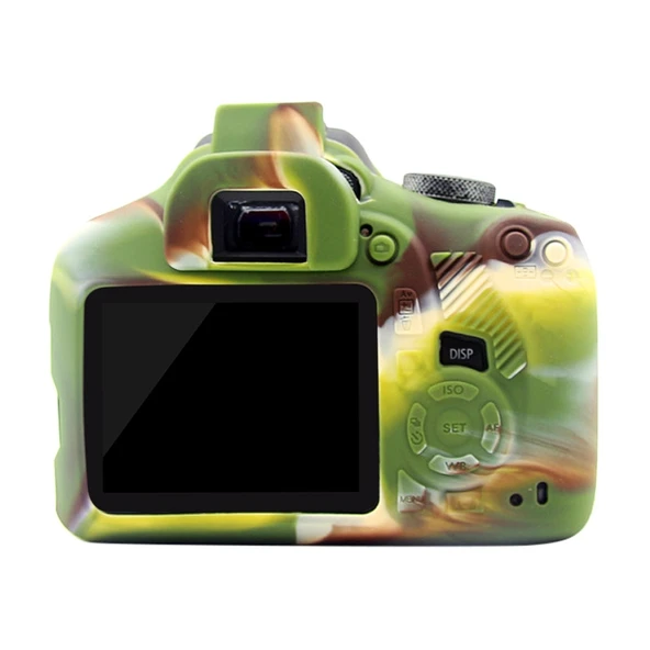 Canon EOS 1300D 1500D Uyumlu Kamuflaj Yumuşak Silikon Kılıf - 3