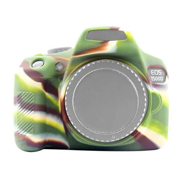 Canon EOS 1300D 1500D Uyumlu Kamuflaj Yumuşak Silikon Kılıf