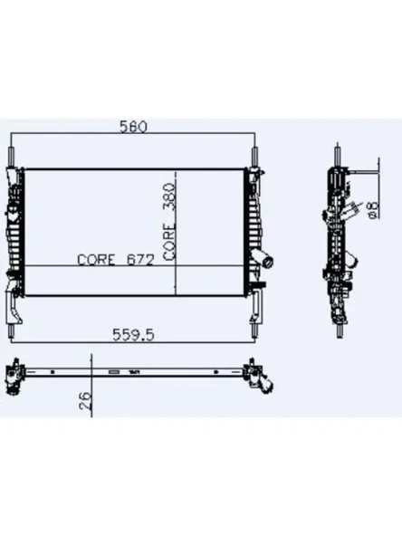 MOTOR SU RADYATORU TRANSIT 2.2-2.4TDCI KLIMASIZ 0614