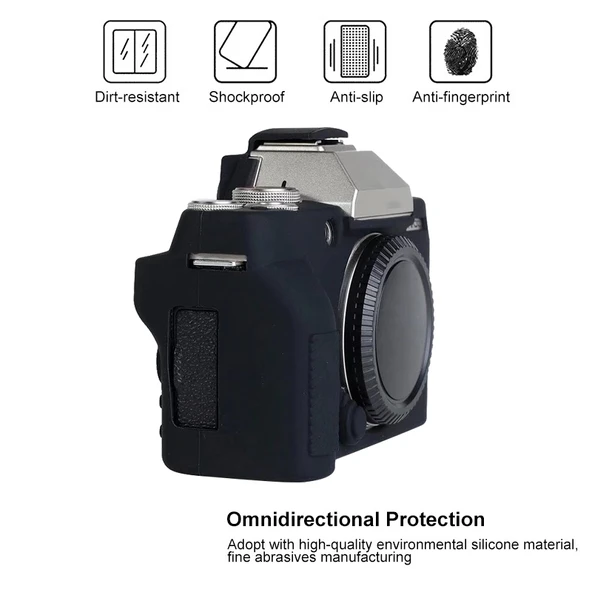 FUJIFILM X-T200 Uyumlu Siyah Yumuşak Silikon Koruyucu Kılıf - 4