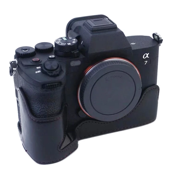 Sony Alpha A7 IV Siyah PU Deri Yarım Kasa 1 4 Inç Vida Tabanlı - 3