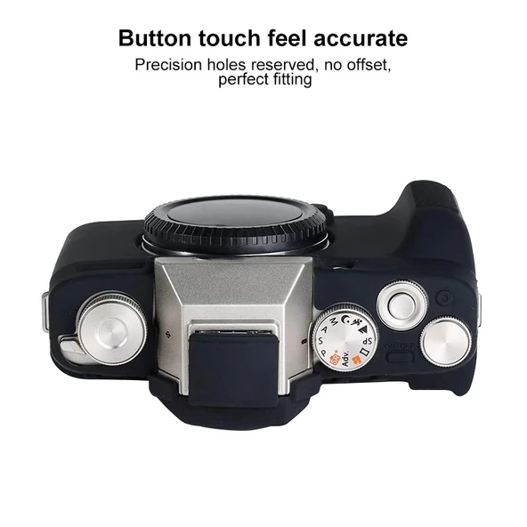 FUJIFILM X-T200 Uyumlu Siyah Yumuşak Silikon Koruyucu Kılıf - 5