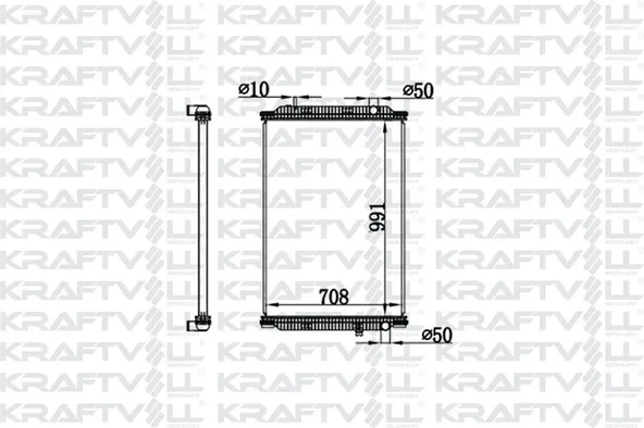 MOTOR SU RADYATORU RENAULT PREMIUM DXI 430/450/460 LANDER 430/460  (991*708*48) BRAZING (MT) (CERCE