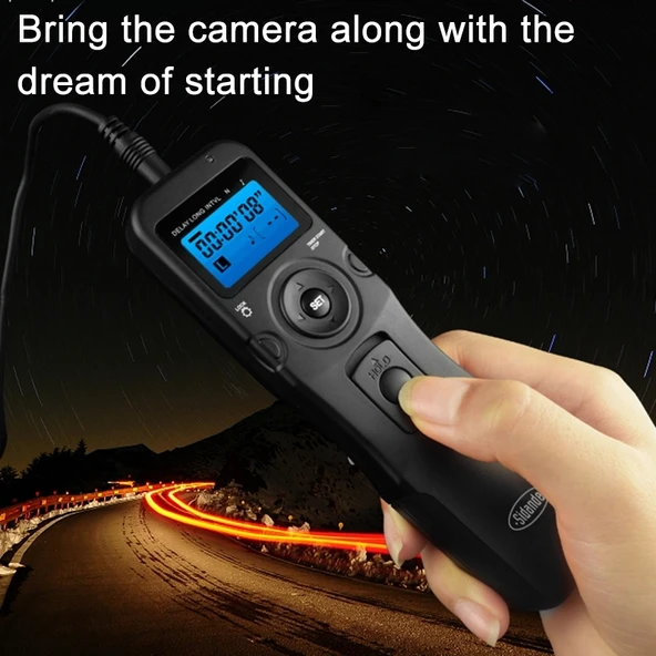 RST-7004 LCD Ekran Zaman Atlamalı İntervalometre Deklanşör Kumandası N8 Kablo ile Siyah Nikon Uyumlu - 9