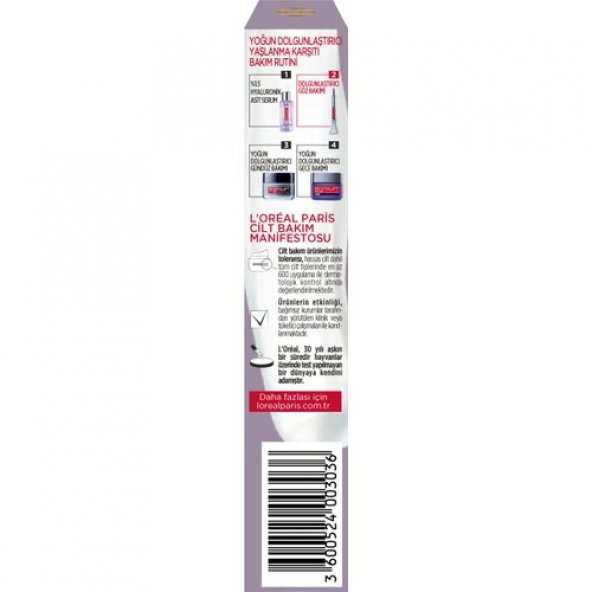 LOreal Paris Revitalift Filler Dolgunlaştırıcı Yaşlanma Karşıtı Göz Bakım Kremi 15ml -Hyaluronik Asit - 6