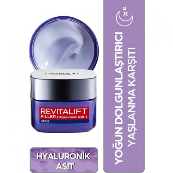 L’Oréal Paris Dermo Revitalift Filler Gece Kremi 50 ml