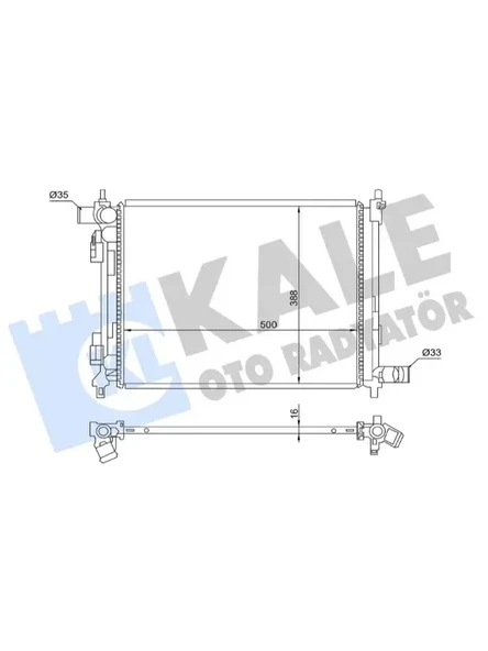 MOTOR SU RADYATORORU KIA RIO - STONIC 1.2 CVVT 1.4 17 (MANUEL VITES) 500X388X16