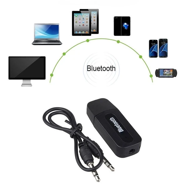 M1 Bluetooth Ses Verici Alıcı Adaptör Taşınabilir Ses Çalar Siyah - 5
