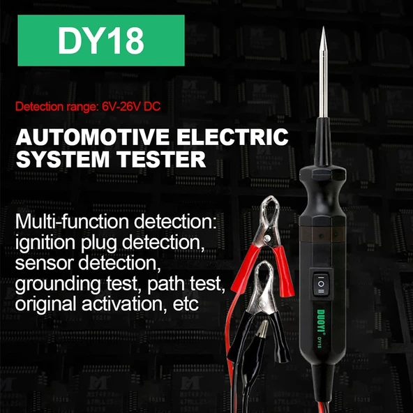 DUOYI DY18 Araç Devre Test Cihazı 12V 24V Akım Voltmetre - 6