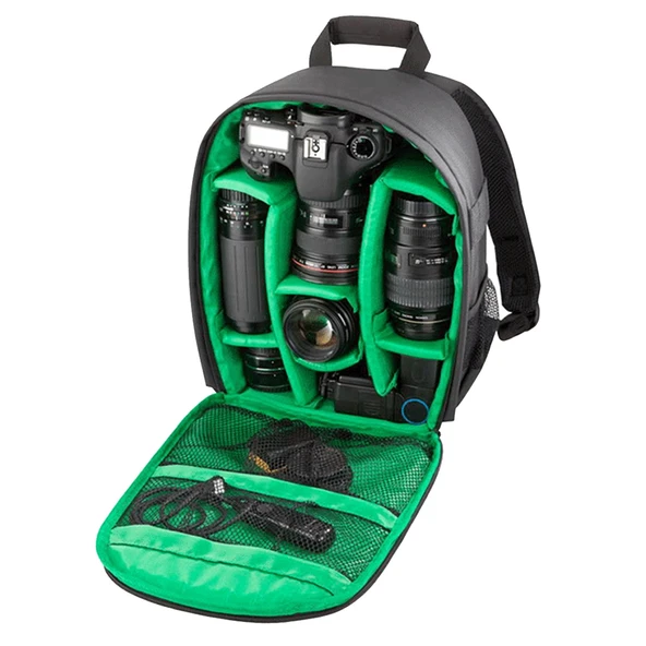 INDEPMAN DL-B013 Su Geçirmez Çizilmeye Dayanıklı Spor Sırt Çantası Kamera Telefon Tablet Çantası Yeşil 26.5x12.5x33 cm - 6