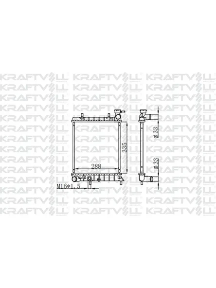MOTOR SU RADYATORU HYUNDAI ACCENT 1,3 1,5 00 05 MANUEL (335*288*16) BRAZING (MT)