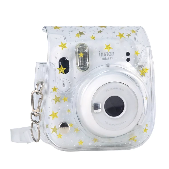 FUJIFILM Instax Mini 11 9 8 Uyumlu Şeffaf PVC Sert Kamera Çantası Omuz Askılı - 5