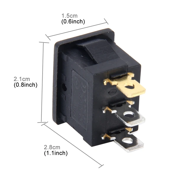 Araba Evrensel DIY 3 Pin Düğme 6 Model Kapaklı Aç Kapa Butonu - 3