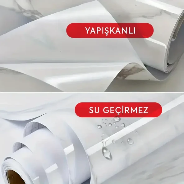 Mermer Desenli Kaplama Kağıdı 5 Metre - Resim 4