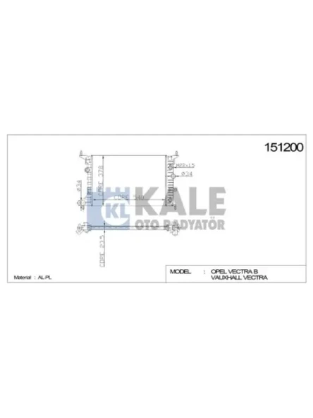 MOTOR SU RADYATOR X16XEL X20XEV KLIMASIZ A / T VECTRA B (BRAZING)