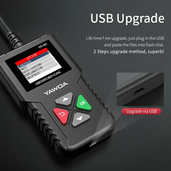YA101 Mini OBD2 Arıza Tespit Cihazı Araç Kod Okuyucu - 9