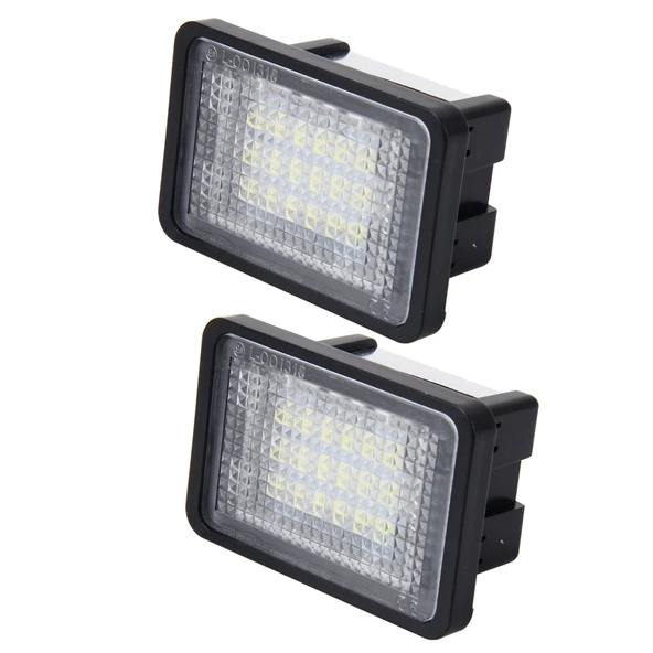 Mercedes Benz GLK X204 Uyumlu 2 Parça Plaka Lambası 18 SMD 3528 LED Beyaz Işık 2W 120LM DC12V - 2