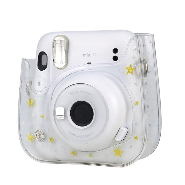 FUJIFILM Instax Mini 11 9 8 Uyumlu Şeffaf PVC Sert Kamera Çantası Omuz Askılı - 6