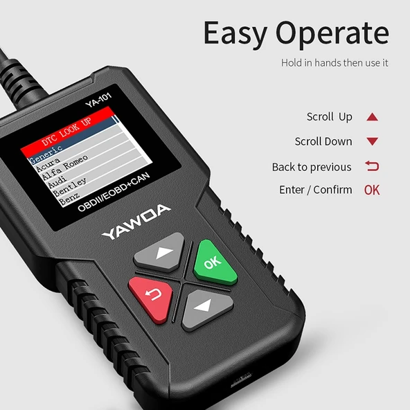 YA101 Mini OBD2 Arıza Tespit Cihazı Araç Kod Okuyucu - 7
