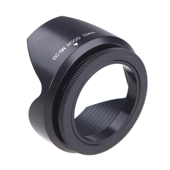 52mm Vida Montajlı Kamera Lens Hood Siyah - 2