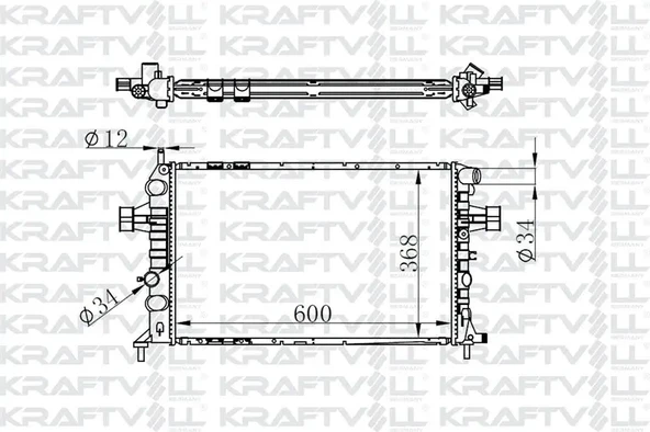 MOTOR RADYATORU (600×368×26) ASTRA G 98- MANUEL BRAZING
