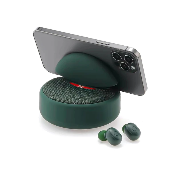 T G TG808 2si1 Arada Mini Kablosuz Bluetooth Hoparlör ve Kulaklık Yeşil - 3