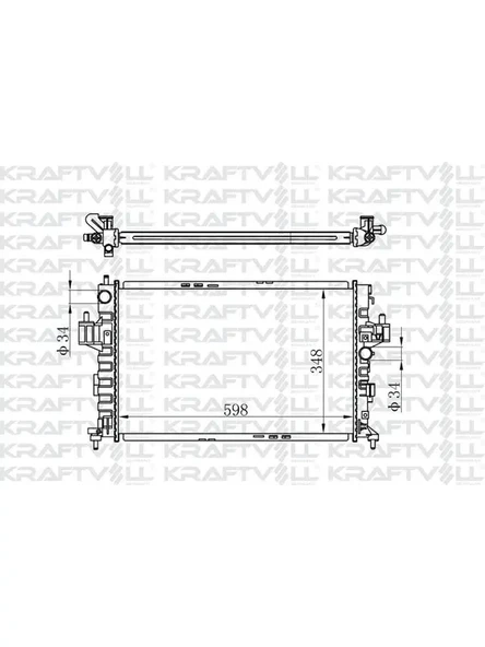 MOTOR RADYATORU (600x368x22) CORSA C / COMBO 1,3CDTI MANUEL BRAZING