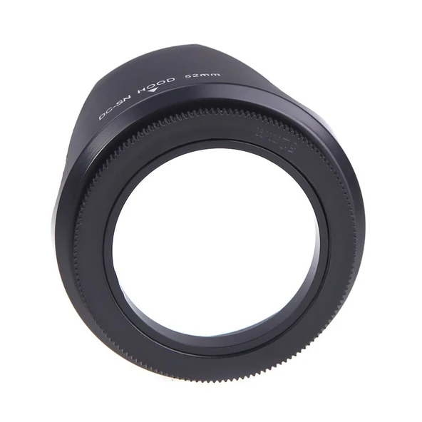 52mm Vida Montajlı Kamera Lens Hood Siyah - 4