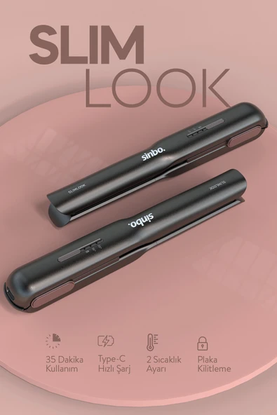 Sinbo Şarj Edilebilir Kablosuz Taşınabilir Saç Düzleştirici Shd-1742