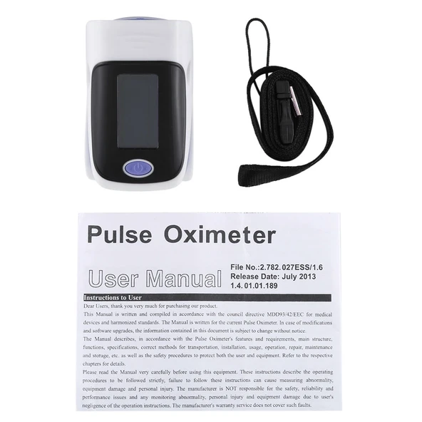 AB 80 Hassas Parmak Nabız Oksimetresi Kan Oksijen Monitörü Mor - 6