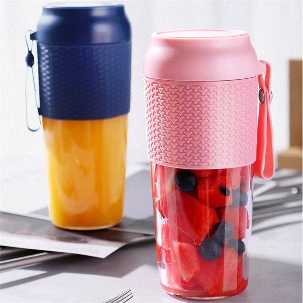 Taşınabilir Mini Elektrikli Blender Portatif Meyve Sıkacağı Lacivert - 12