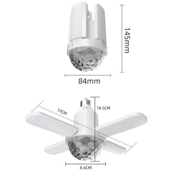 LY002 24W Mini Bluetooth Katlanabilir RGB Müzik Işığı Magic Light - 3