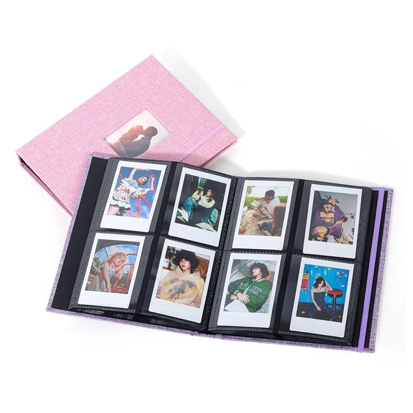 3 Inç 208 Gözlü Pamuk Keten Fotoğraf Albümü Kartlık Haki - 4