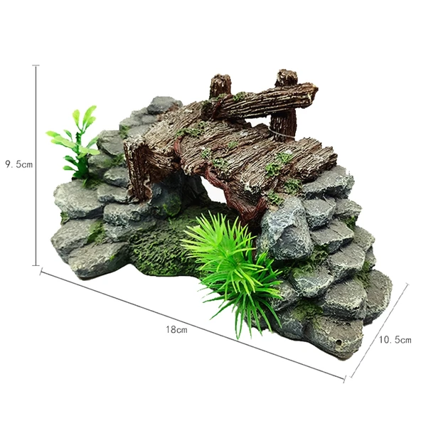 GT149 Reçine Kaplumbağa Güneşlenme Masası Tırmanma Evi Saklanma Alanı - 2