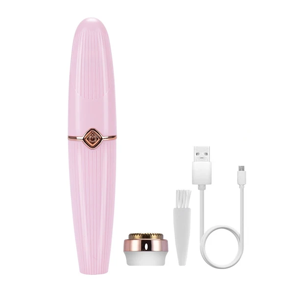 Kadın Mini Yüz Tıraş Makinesi ve Ruj Epilatör Pembe