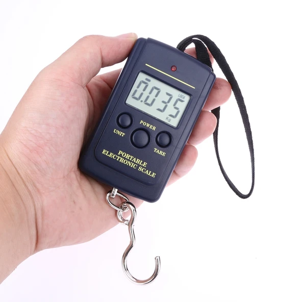 10g Hassas Mini Dijital Balık Tartısı Seyahat Taşınabilir Kancalı Elektronik Mutfak Tartı 40kg Kapasiteli Işıksız - 2