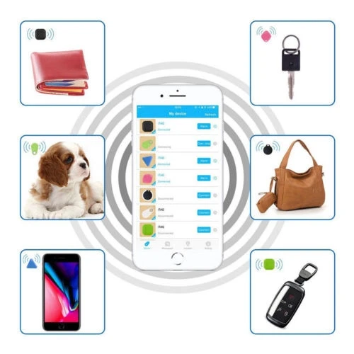 Bluetooth Mini Akıllı Takip Cihazı Siyah - Evcil Hayvan ve Çocuklar İçin Anahtar Bulucu - 6