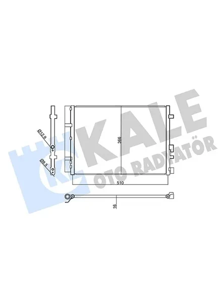 KLIMA RADYATORU HYUNDAI I20 II ; I20 ACT4E 1.4CRDI 1.0T-GDI 14= KURUTUCU ILE [BRAZING AL/AL] [490X