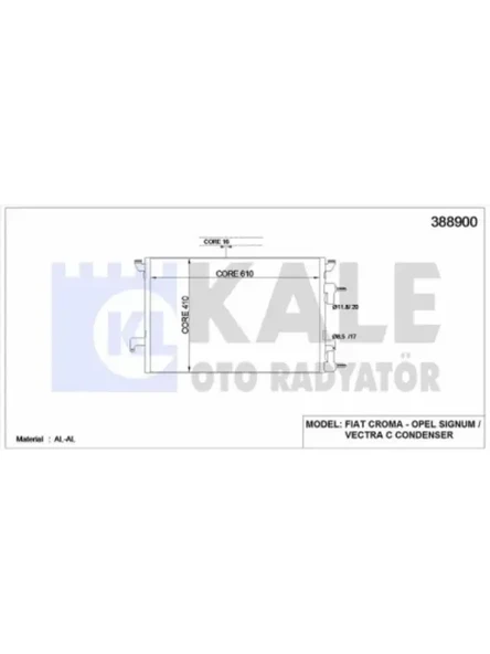 KLIMA RADYATORU VECTRA C SIGNUM Y20DTH Y22DTR