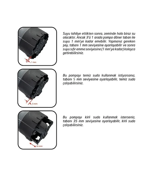 RainPump CD900P 3N1 Plastik Gövdeli Drenaj Dalgıç Pompa - 4