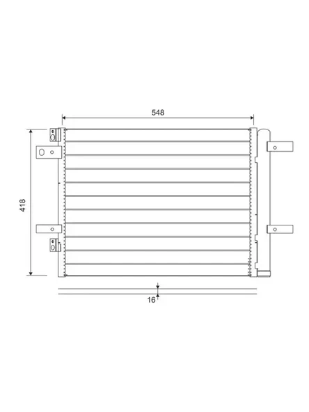 KLIMA RADYATORU 3008 II-308 II-5008 II-508-EXPERT 4PARTNER-C4 PICASSO-JUMPY 4-BERLINGO DW10 525×43