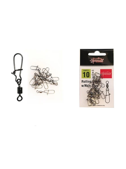 Captain 5029 Kilitli Klips Fast 10 Adet Paket Black Nikel ürün görseli