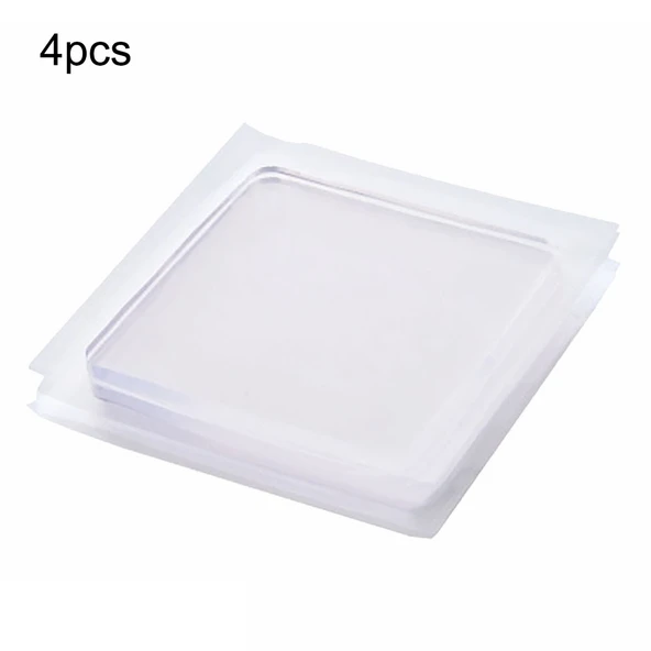 4'lü Şeffaf Çamaşır Makinesi Silikon Ped Titreşim Önleyici Kaymaz Darbe Emici 70x70mm - 6
