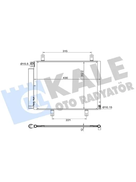 KLIMA RADYATORU (KURUTUCULU) SUZUKI JIMNY 4X4 (A6G) 1.5 18 430X352X12