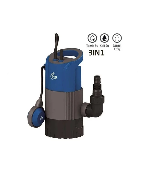 RainPump CD900P 3N1 Plastik Gövdeli Drenaj Dalgıç Pompa
