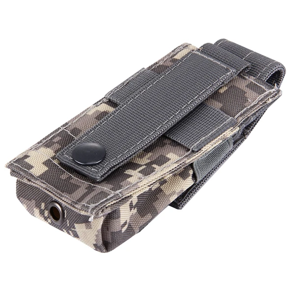 M5 Çok Fonksiyonlu Outdoor Spor Mini Taşınabilir El Feneri Koruyucu Kılıf Çanta Koyu Mavi 15x4.7x2 cm - 4